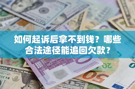 武汉如何起诉后拿不到钱？哪些合法途径能追回欠款？