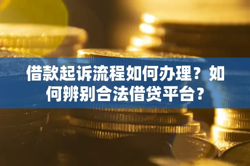 武汉借款起诉流程如何办理？如何辨别合法借贷平台？