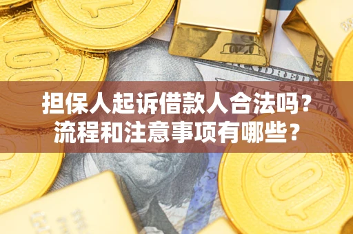 武汉担保人起诉借款人合法吗？流程和注意事项有哪些？