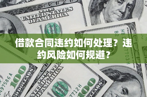 武汉借款合同违约如何处理？违约风险如何规避？