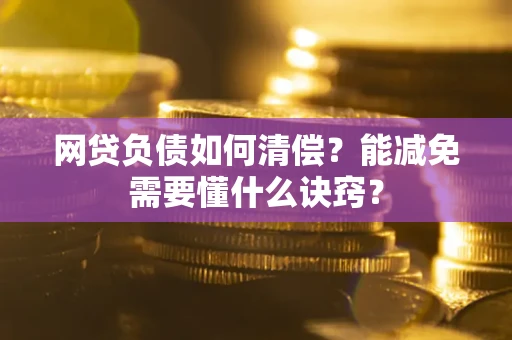 武汉网贷负债如何清偿？能减免需要懂什么诀窍？