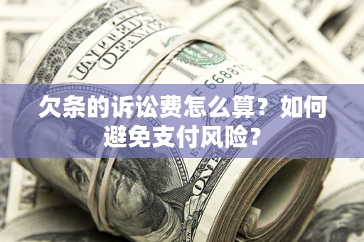 武汉欠条的诉讼费怎么算？如何避免支付风险？