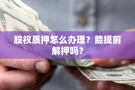 武汉股权质押怎么办理？能提前解押吗？