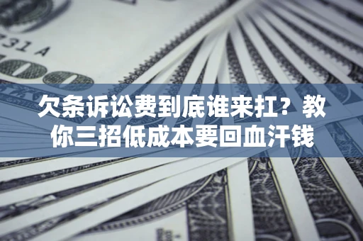 武汉欠条诉讼费到底谁来扛？教你三招低成本要回血汗钱